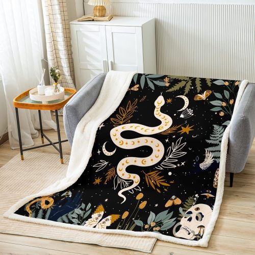 Kids Cartoon Snake Flannel Blanket