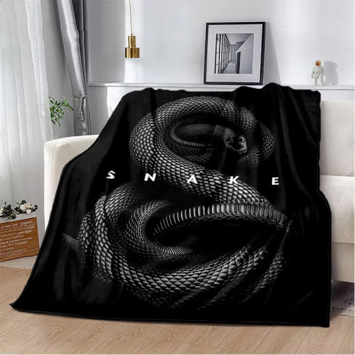 Animal Snake Print Flannel Blanket