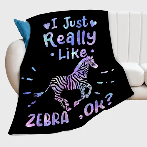 I Just Really Like Zebra Blanket