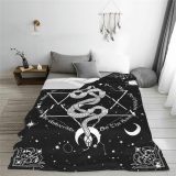 Gothic Tribal Double Snakes Plush Blanket