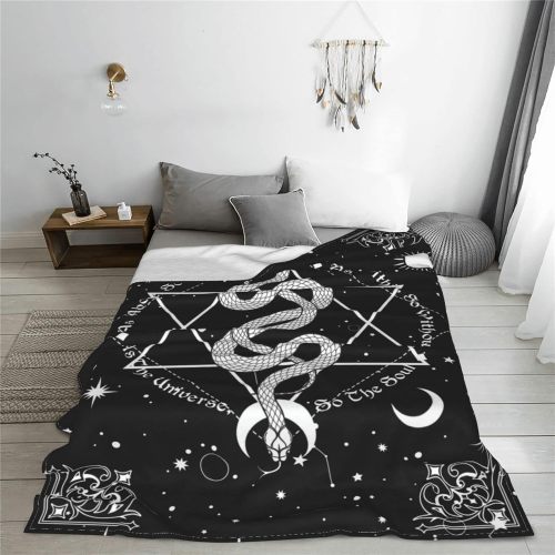 Gothic Tribal Double Snakes Plush Blanket