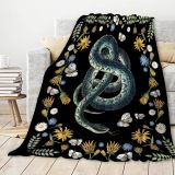 Cozy Snake Print Plush Blanket