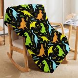 Roar Cartoon Dinosaur Flannel Blanket
