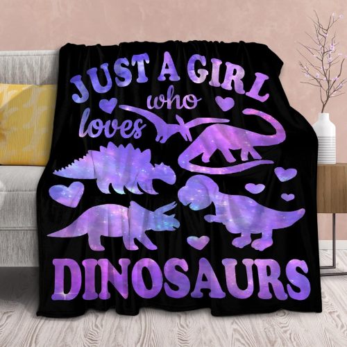 Just A Girl Who Loves Dinosaurs Blanket