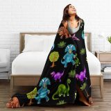 Soft Cartoon Dinosaurs Pattern Blanket