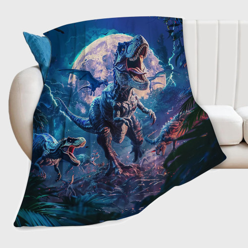 Dinosaurs Print Throw Blanket