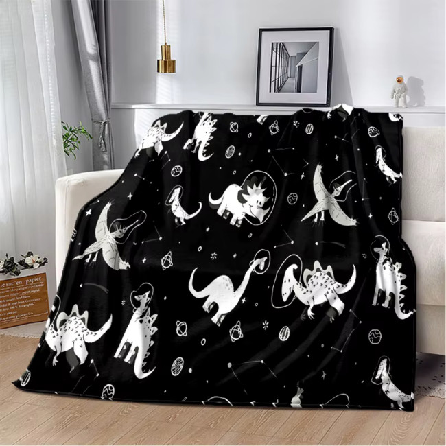 Kids Galaxy Dinosaur Flannel Blanket