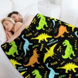 Roar Cartoon Dinosaur Flannel Blanket