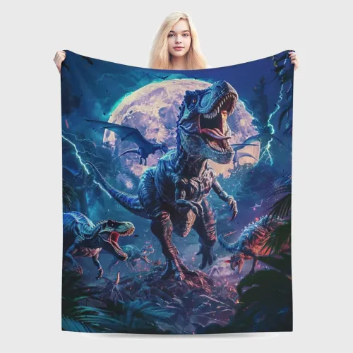 Dinosaurs Print Throw Blanket