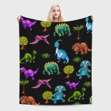 Soft Cartoon Dinosaurs Pattern Blanket