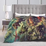 Dinosaur World Print Flannel Blanket