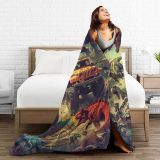 Dinosaur World Print Flannel Blanket