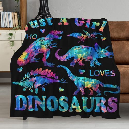 Just A Girl Who Loves Dinosaurs Blanket