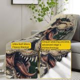 Fierce Dinosaur Flannel Blanket