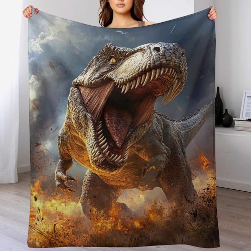 T-Rex Dinosaur Pattern Blanket