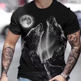 Three Wolf Howling At Moon T-Shirt