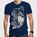 Mens Cool Wolf 3D Print T-Shirt