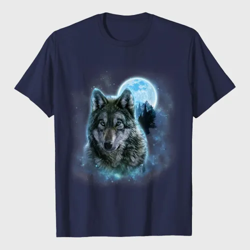 Wolf Moon Pattern T-Shirt