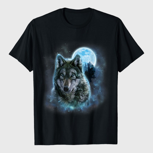 Wolf Moon Pattern T-Shirt