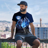 Three Wolf Howling At Moon T-Shirt
