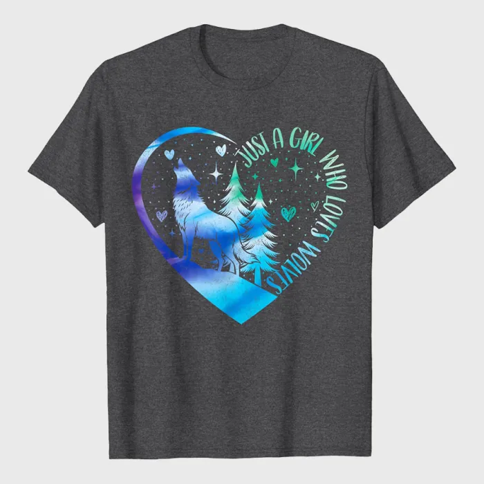 Just a Girl Who Loves Wolves T-Shirt