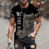 The Wolf Pattern T-Shirt For Men