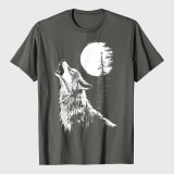 Wolf Howling Moon Forest T-Shirt