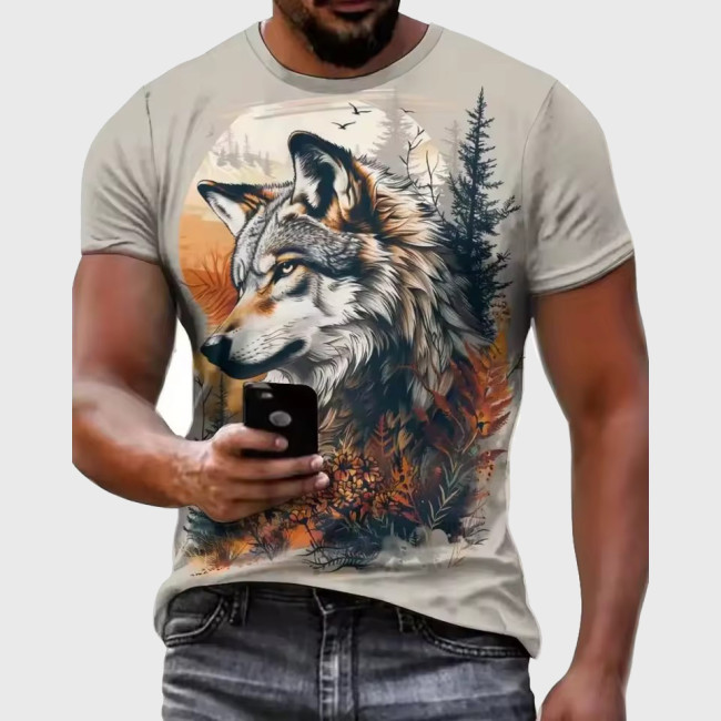 Animal Wolf Pattern T-Shirt