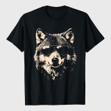 Funny Wolf Cool Rock and Roll Graphic T-Shirt