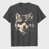 Funny Wolf Cool Rock and Roll Graphic T-Shirt