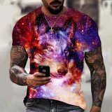 Wolf Galaxy Pattern T-Shirt