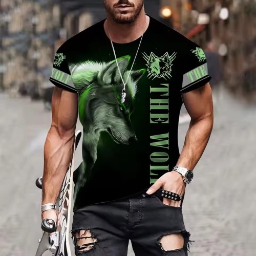 The Wolf Pattern T-Shirt For Men