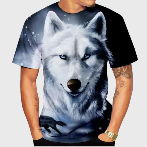 3D Men's Wolf Graphic T-Shirt