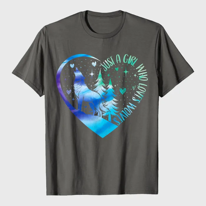 Just a Girl Who Loves Wolves T-Shirt