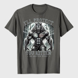 Funny Graphic Tee I'll Protect You Kitten Alpha Wolf T-Shirt