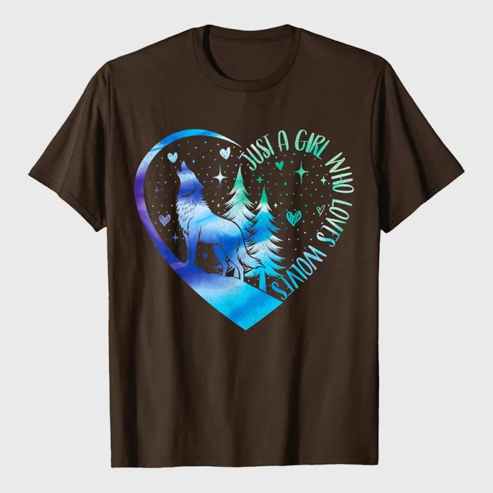 Just a Girl Who Loves Wolves T-Shirt