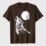 Wolf Howling Moon Forest T-Shirt