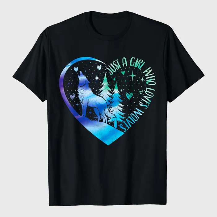 Just a Girl Who Loves Wolves T-Shirt