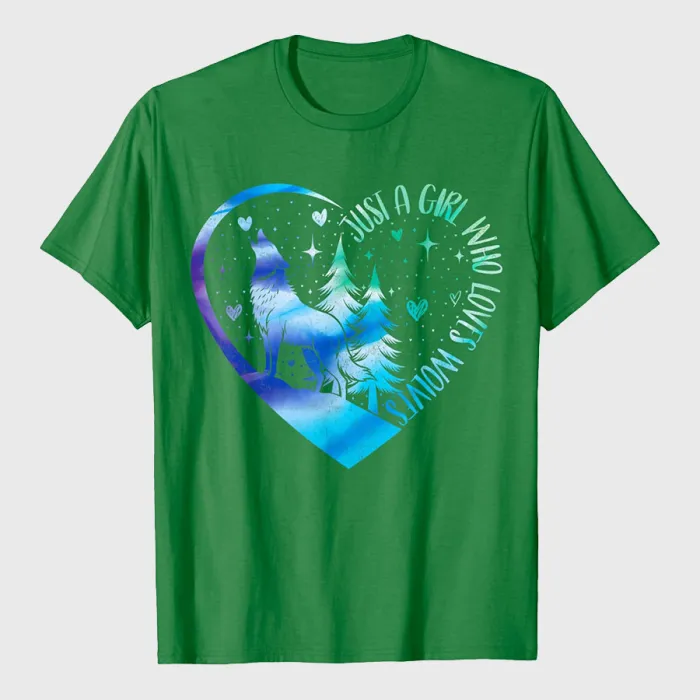 Just a Girl Who Loves Wolves T-Shirt
