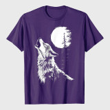Wolf Howling Moon Forest T-Shirt