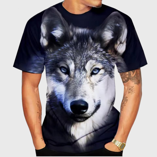 Alpha Wolf Print T-Shirt