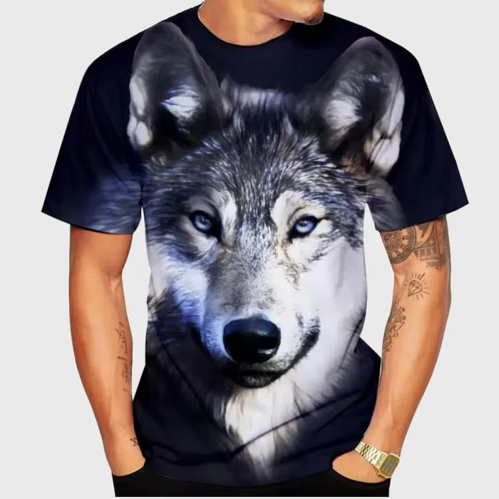 Alpha Wolf Print T-Shirt