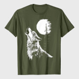 Wolf Howling Moon Forest T-Shirt