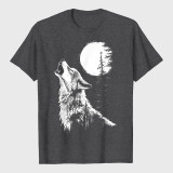 Wolf Howling Moon Forest T-Shirt