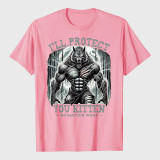 Funny Graphic Tee I'll Protect You Kitten Alpha Wolf T-Shirt