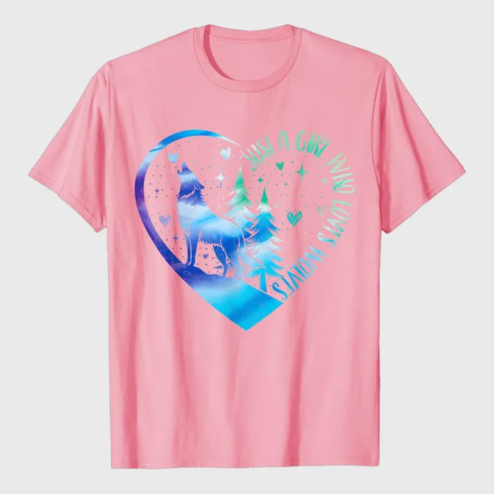 Just a Girl Who Loves Wolves T-Shirt