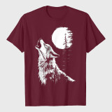 Wolf Howling Moon Forest T-Shirt