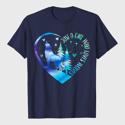 Just a Girl Who Loves Wolves T-Shirt