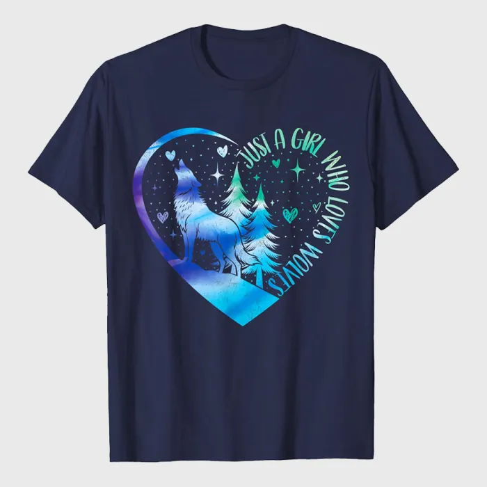 Just a Girl Who Loves Wolves T-Shirt