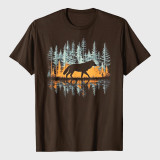 Forest Nature Wildlife Wolf Graphic T-Shirt